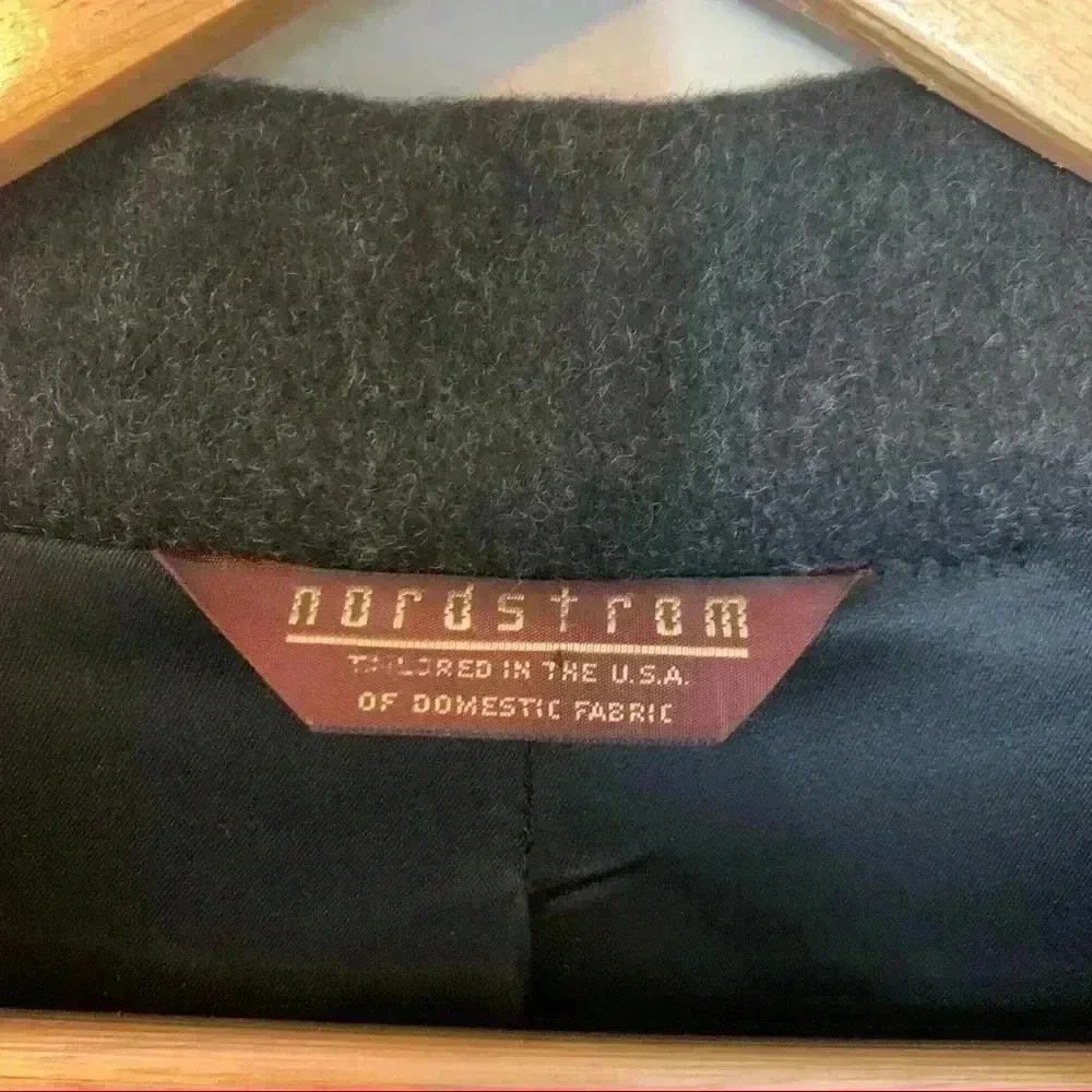 Vintage Nordstrom dark grey wool overcoat - Picture 4 of 9
